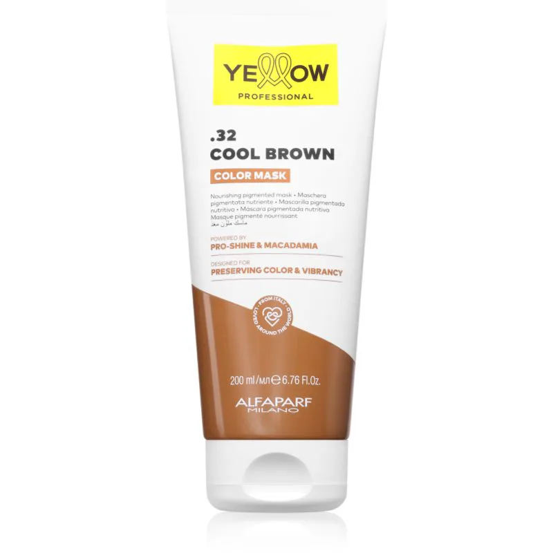 Yellow Professional Color Mask Μάσκα με τεχνολογία bonding color απόχρωση .32 Cool Brown 200 ml