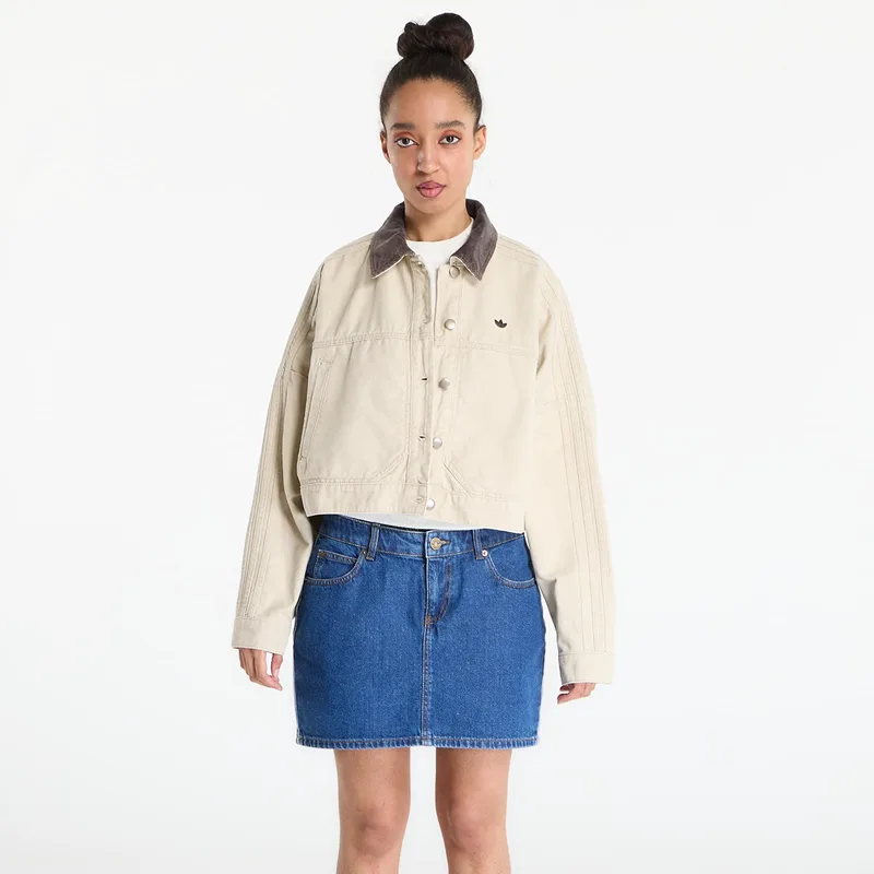 Μπουφάν adidas Canvas Tracktop Jacket Stone Khaki M