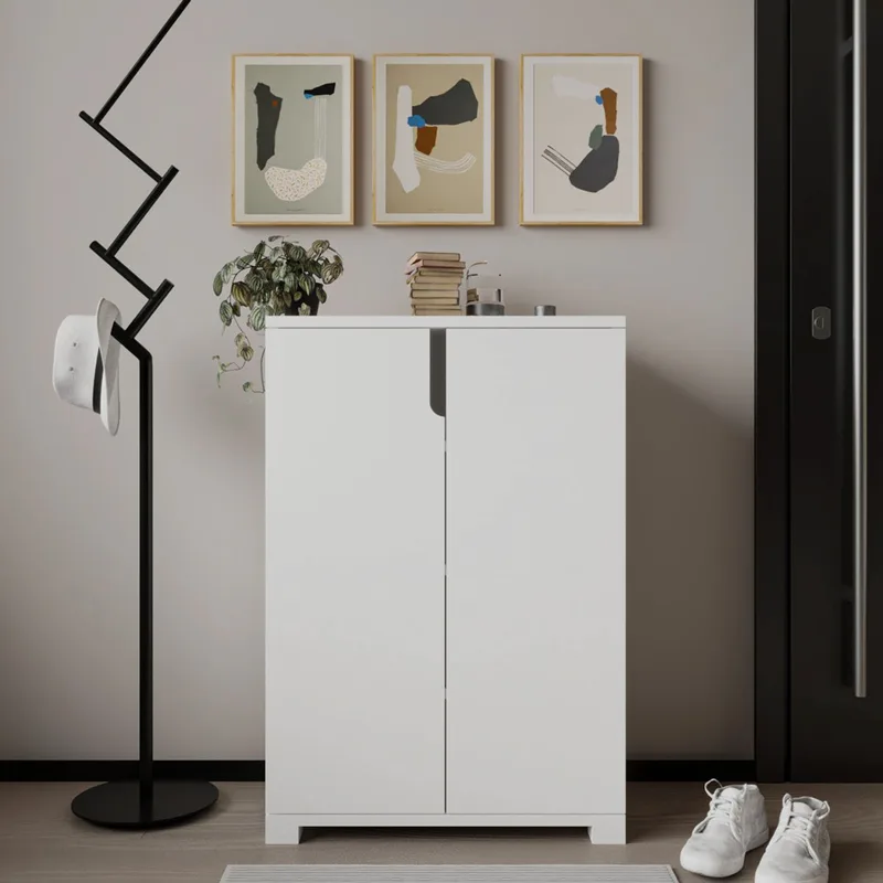 Παπουτσοθήκη Venedik - White 469Orn1301 (60x97x34 cm)