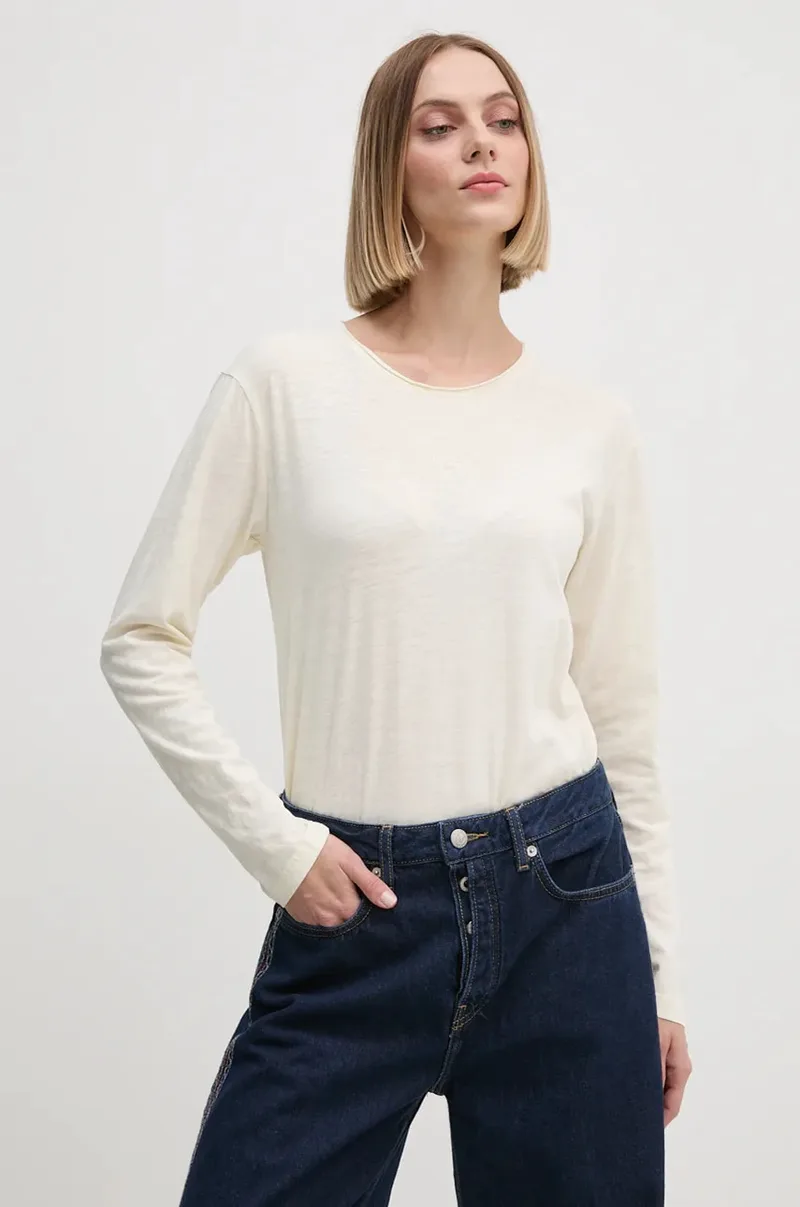 Βαμβακερή μπλούζα με μακριά μανίκια Pepe Jeans FLOREN