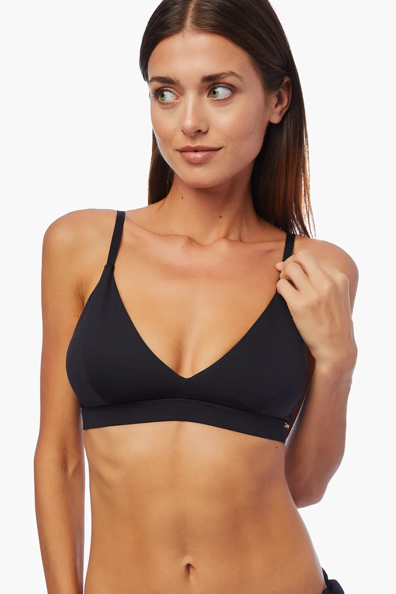 Minerva γυναικείο μαγιό bikini top τριγωνάκι με μεταλλικό κούμπωμα-9136B-45