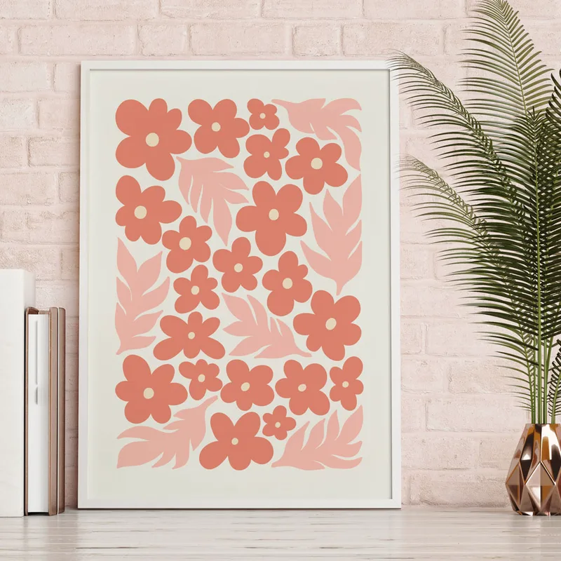 Πόστερ MATISSE STYLE FLORAL PINK
