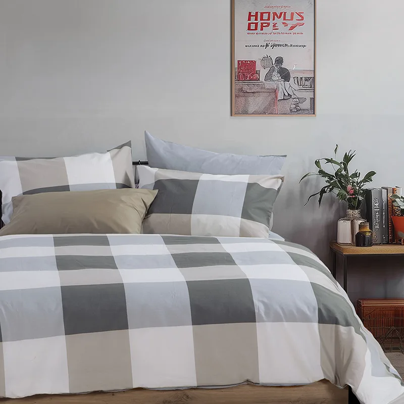 Παπλωματοθήκη Υπέρδιπλη (Σετ) 240X230 Nef Nef Casual Check Grey (240x230)