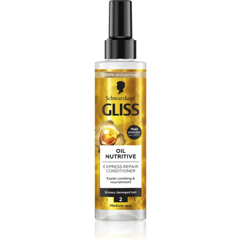 Schwarzkopf Gliss Oil Nutritive αναγεννητικό βάλσαμο για ατίθασα και κρεπαρισμένα μαλλιά 200 ml