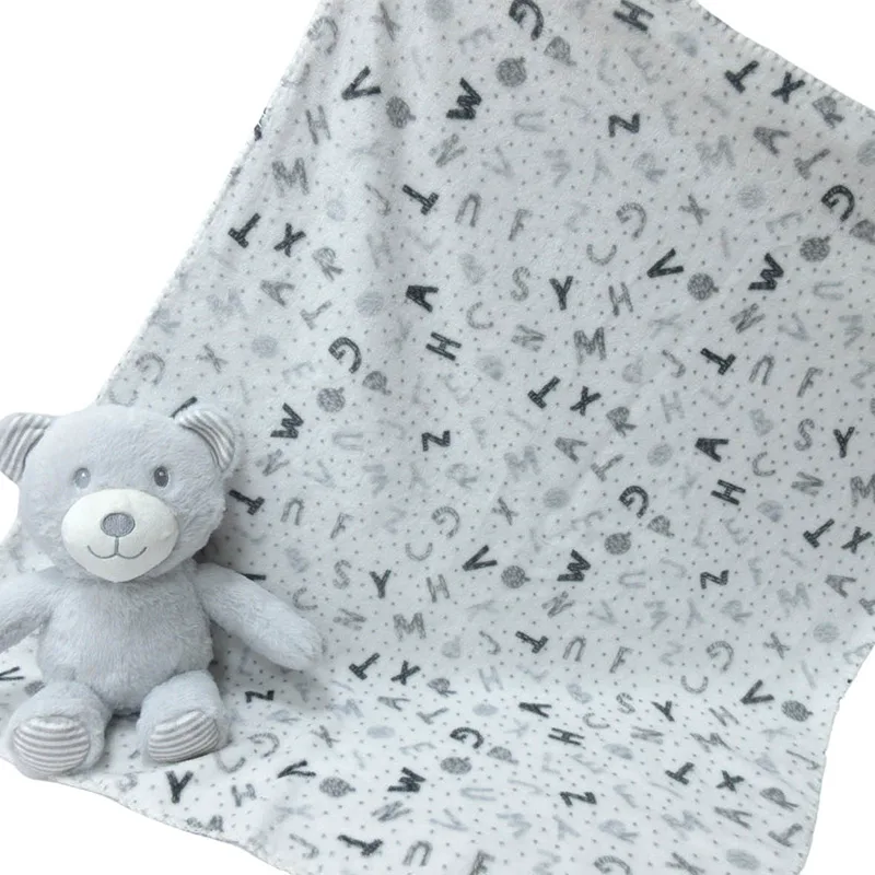 Κουβέρτα Fleece + Λούτρινο (Σετ 3 Τμχ) Αγκαλιάς Viopros 721 Γκρι σε κουτί δώρου