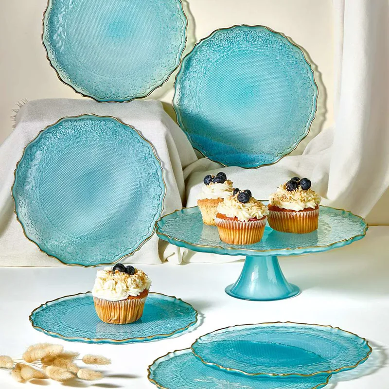 Σετ Πιάτα Γλυκού (7 Τεμ.) Goblen - Turquoise 337Glz1104