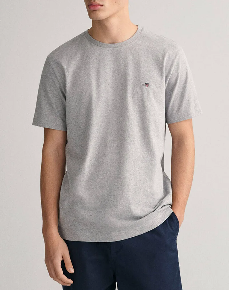 GANT ΜΠΛΟΥΖΑ ΚΜ REG SHIELD SS T-SHIRT 3G2003184-93 Gray
