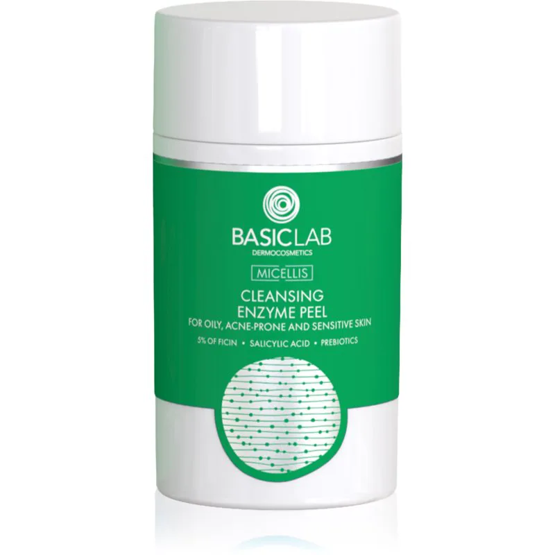 BasicLab Dermocosmetics Micellis ενζυματική απολέπιση για λιπαρή και προβληματική επιδερμίδα 35 γρ