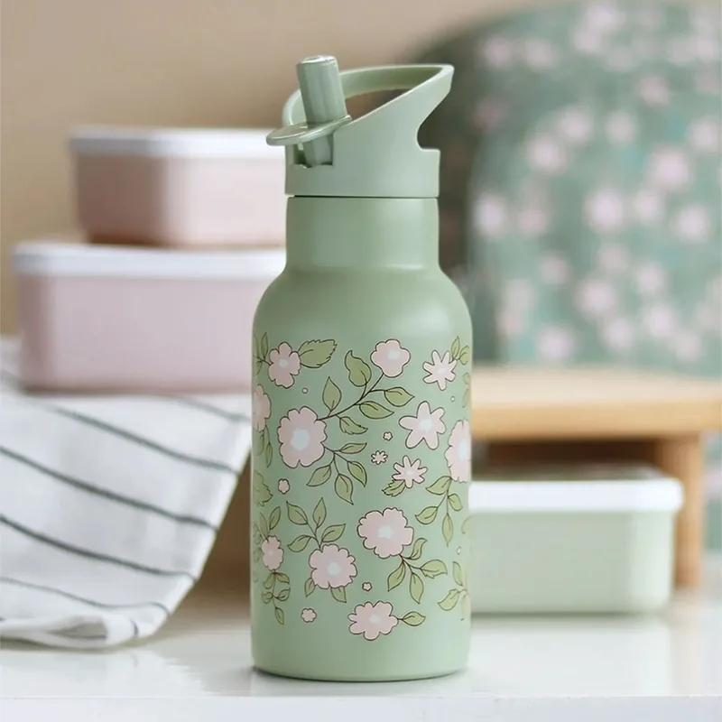 Παγούρι - Θερμός 350ml Με Καλαμάκι Α Little Lovely Company Blossom Sage DBSSBS59