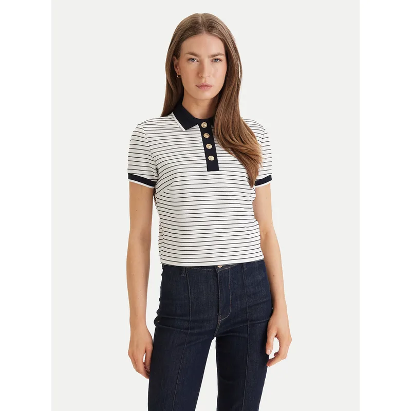 Guess Polo W6GP17 K2946 Λευκό Regular Fit