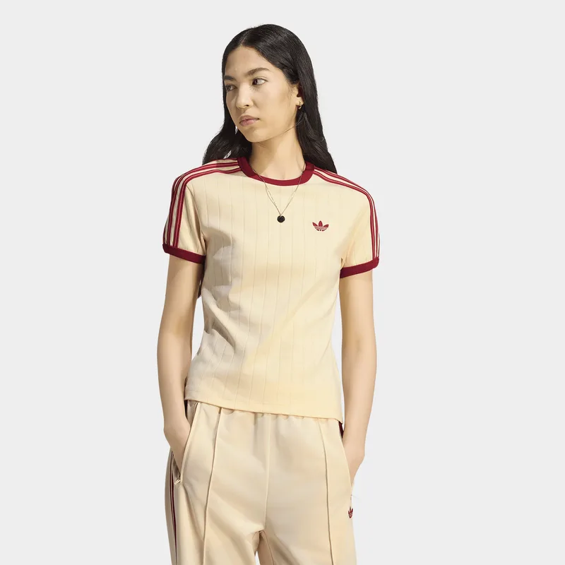 adidas Originals W Pinstripe Short Sleeve Slim Tee (9000284906_95986)