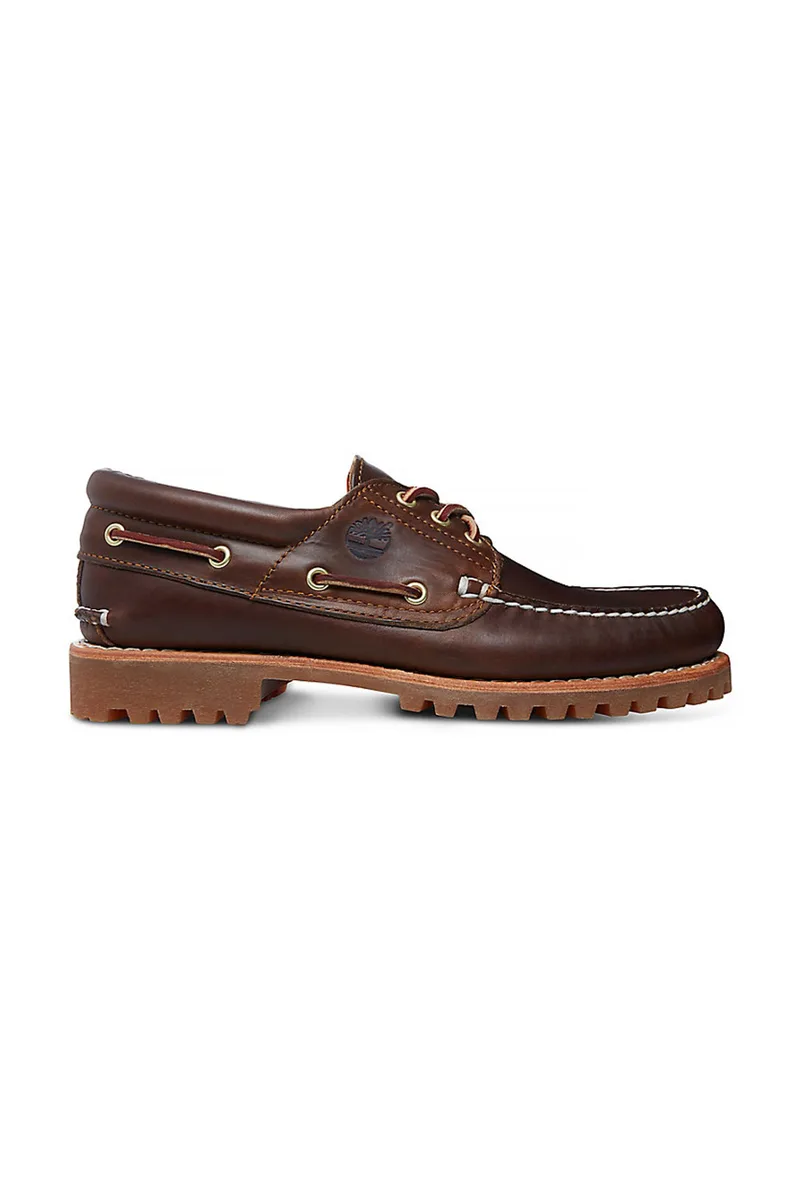 Timberland ανδρικά δερμάτινα μοκασίνια 3-ΕΥΕ - TB0300032141 Καφέ