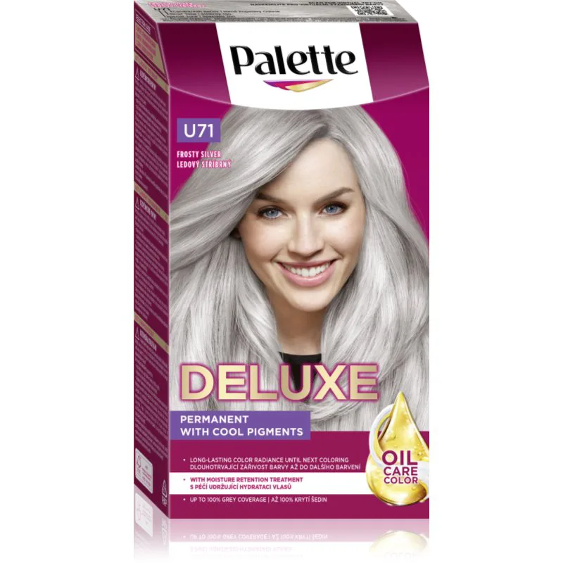 Schwarzkopf Palette Deluxe μόνιμη βαφή μαλλιών απόχρωση U71 Frosty Silver 1 τμχ