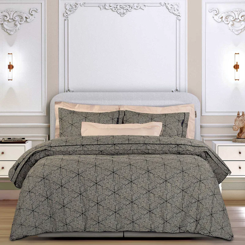Σετ Σεντόνια Βαμβακερά King 260x280εκ. Essential 2366 Μπεζ-Black Greenwich Polo Club (Ύφασμα: Βαμβάκι 100%, Τύπος κατωσέντονου: Χωρίς Λάστιχο, Χρώμα: Μαύρο, Μέγεθος: King Size) - Greenwich Polo Club - 202100302366