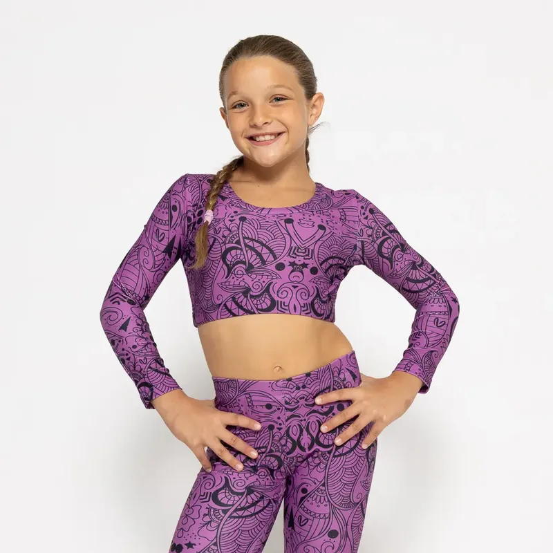 Purple Totemia Long Sleeve Top
