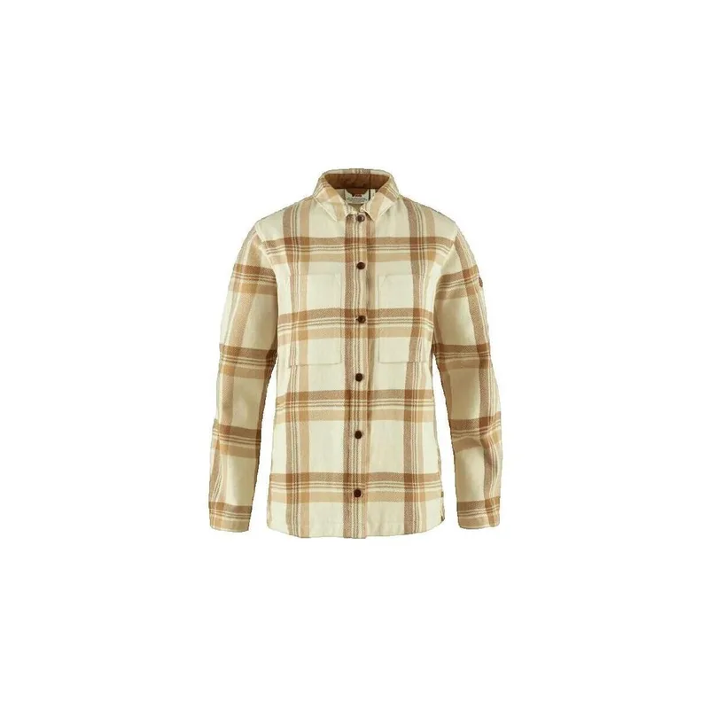 Πουκάμισα Fjallraven Chemise Singi en flanelle beige pour femme