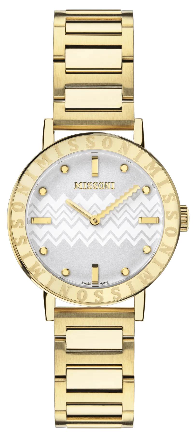 MISSONI M2 Swiss Made - MWQK00522 Χρυσό case with Stainless Steel Bracelet
