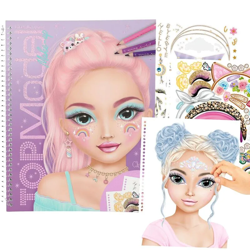Top Model Μπλοκ Ζωγραφικής Make-Up Colouring Book (D13983)
