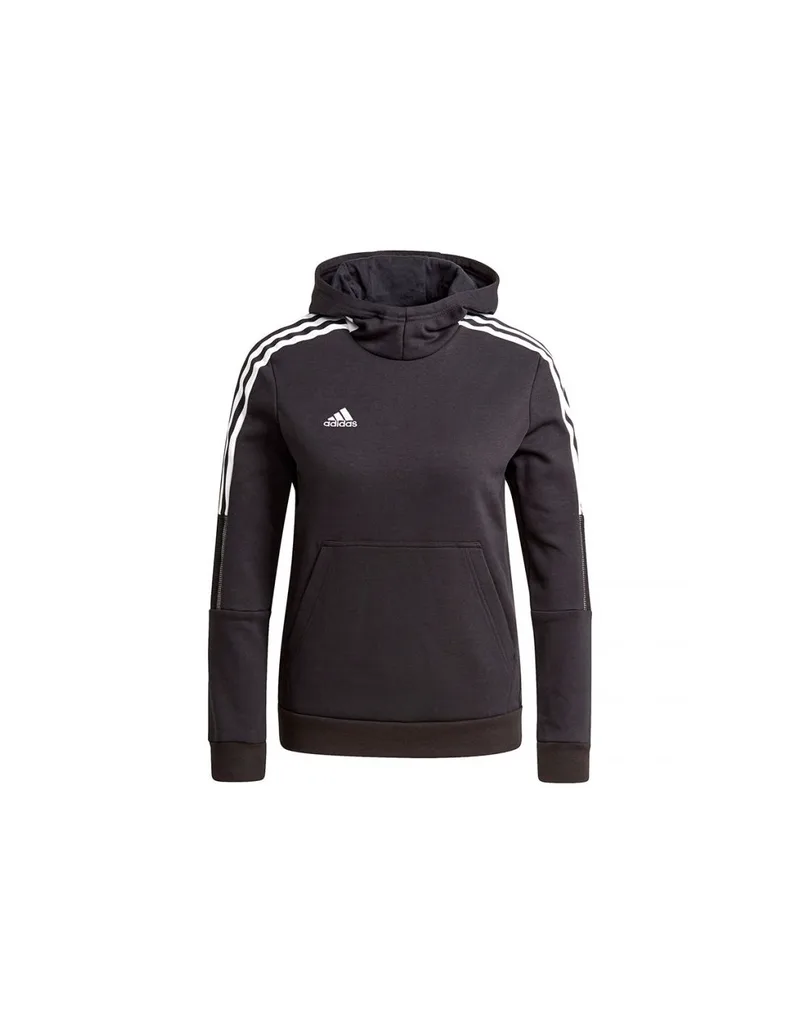 Adidas Παιδικό Φούτερ με Κουκούλα και Τσέπες Μαύρο Tiro 21 GM7326