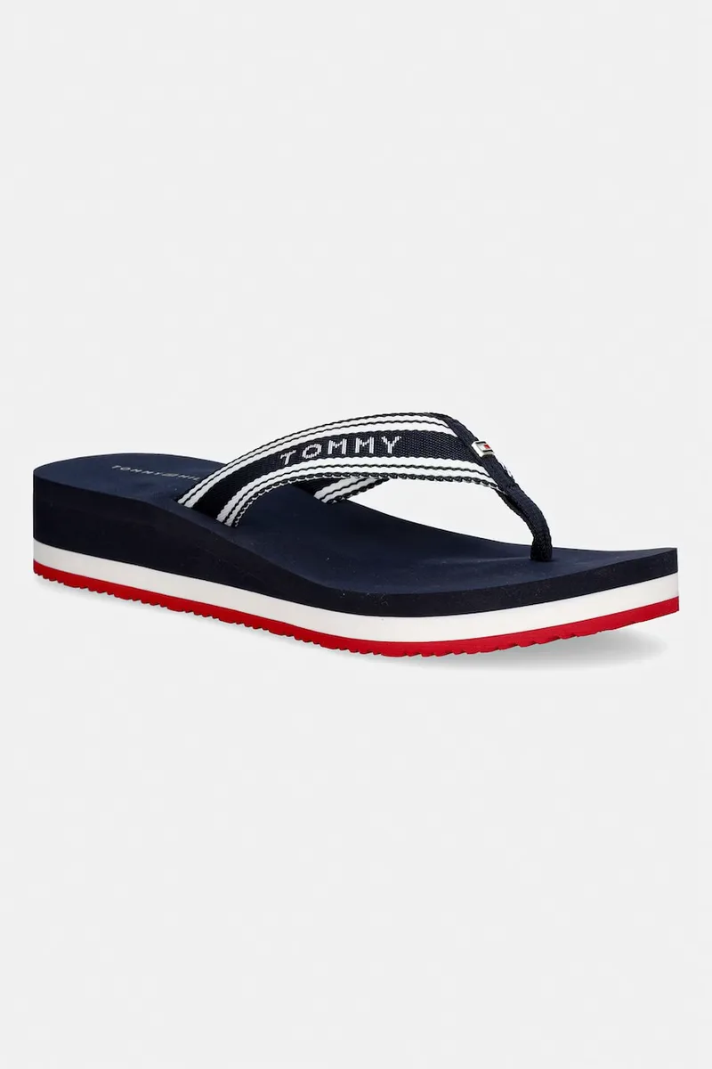 Tommy Hilfiger σαγιονάρες δίχαλο γυναικείες TH FLAG PRINT SUMMER SANDAL
