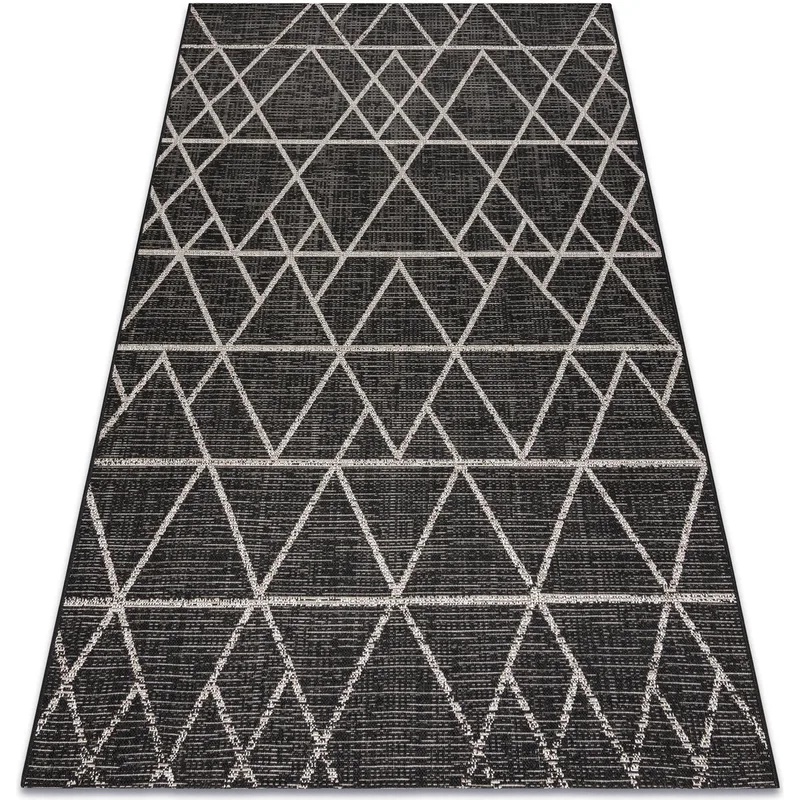 Χαλιά Rugsx Χαλί SISAL FLOORLUX 20508 μαύρο / ασηΠ200x290 cm
