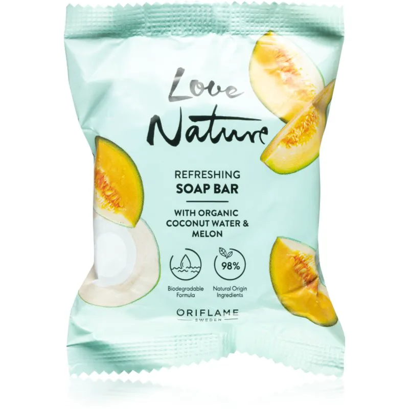 Oriflame Love Nature Coconut Water & Melon καθαριστικό στερεό σαπούνι 75 γρ