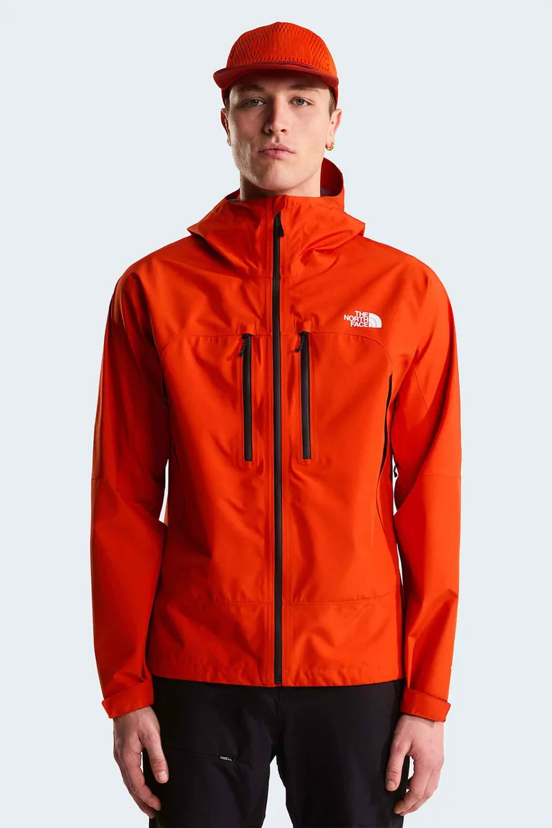 The North Face ανδρικό αδιάβροχο μπουφάν με κουκούλα και λογότυπο Standard Fit "Antora" - NF0A8ESAG6L1 Πορτοκαλί