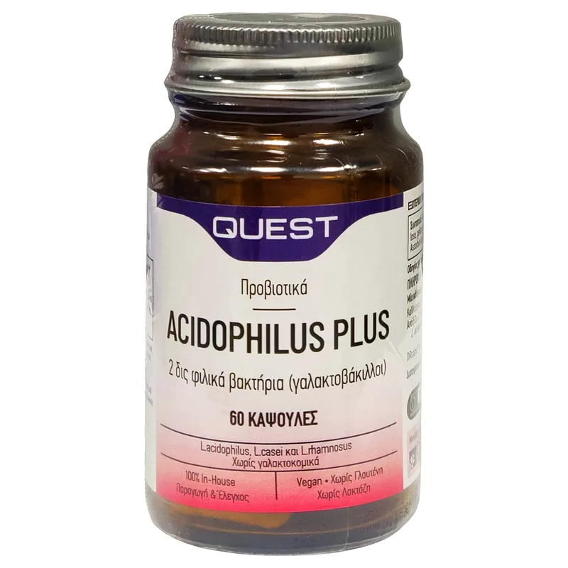 Quest Acidophilus Plus Συμπλήρωμα Διατροφής Προβιοτικού Στελέχους για την Αντιμετώπιση Γαστρεντερικών Διαταραχών 60caps