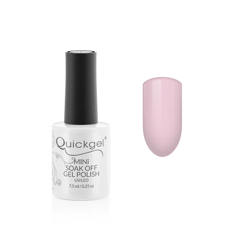 Quickgel No 714 - Ροζ Ribbon Mini - Ημιμόνιμο Βερνίκι 7,5 ml