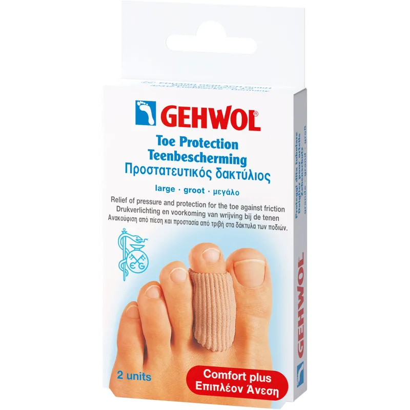 Gehwol Toe Protection Προστατευτικός Δακτύλιος Δακτύλων Ποδιού για Προστασία από Πίεση σε Μυρμηγκιές & Κάλους 2 Τεμάχια - Μεγάλο (L)
