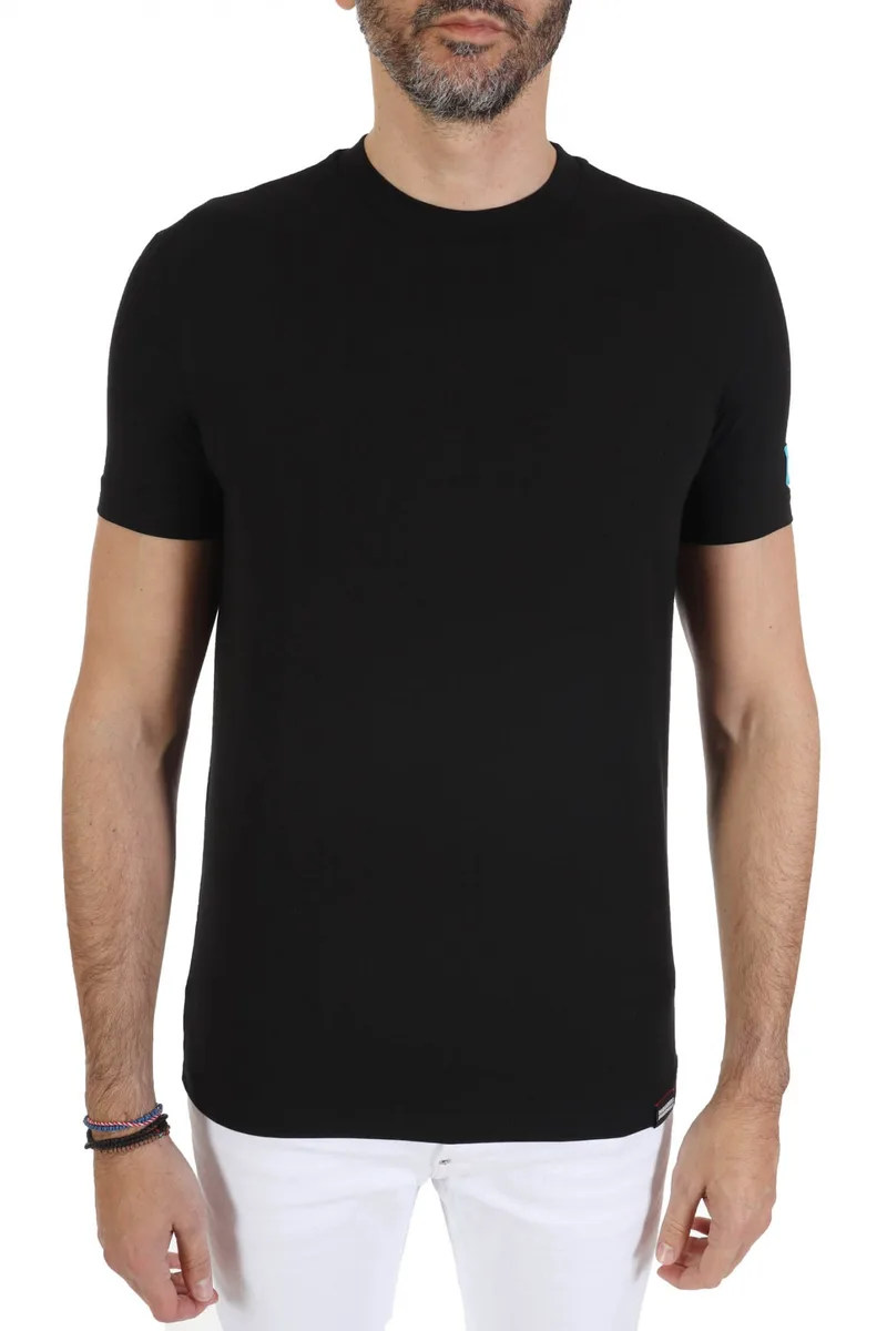 DSQUARED2 UNDERWEAR ΕΣΩΡΟΥΧΟ T-SHIRT ROUND NECK ΜΠΛΕ ΜΑΥΡΟ