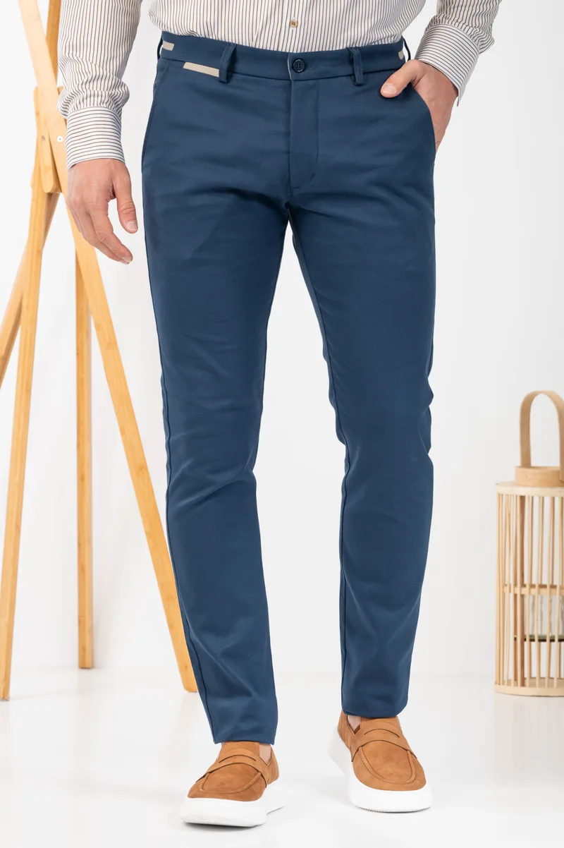 Vittorio Ανδρικό Παντελόνι Chinos 500-24-COMO Navy Ραφ