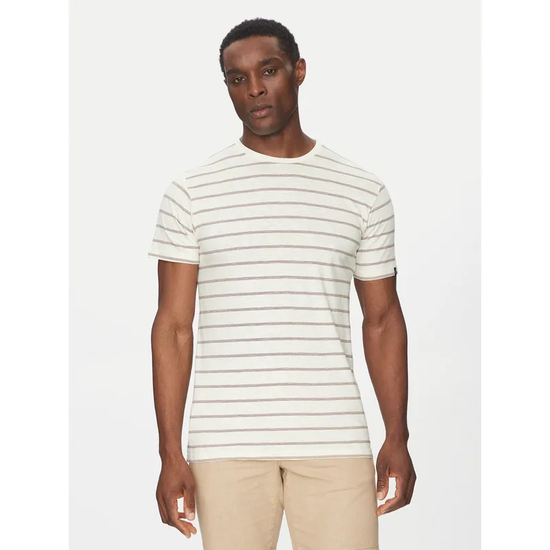 INDICODE T-Shirt Inrima 41-168 Εκρού Regular Fit
