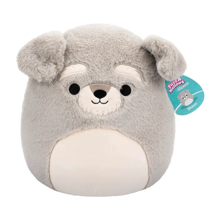 Λούτρινo Squishmallows Fuzzamallow Shaun Σκύλος Γκρι 30,5cm #96