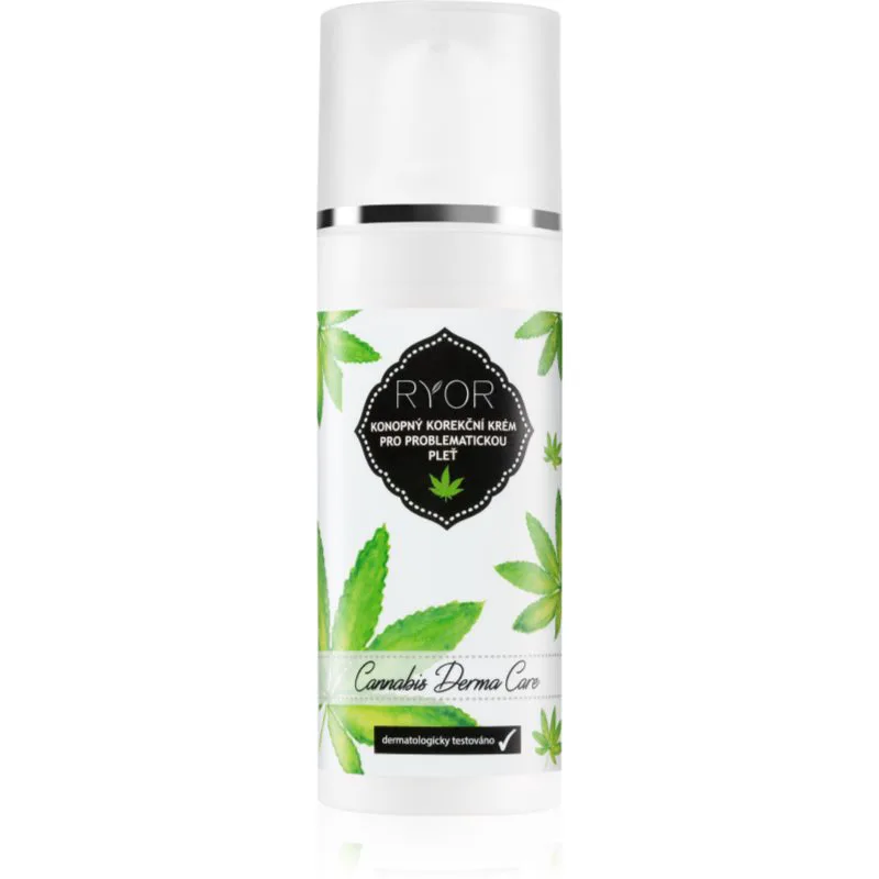 RYOR Cannabis Derma Care διορθωτική κρέμα κάνναβης για προβληματική επιδερμίδα 50 ml