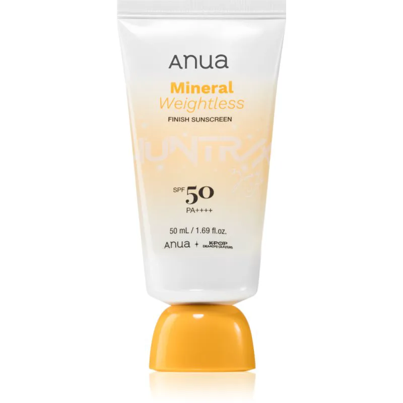 Anua K-Pop Demon Hunters Mineral Weightless Finish Sunscreen ελαφριά προστατευτική κρέμα προσώπου SPF 50 50 ml