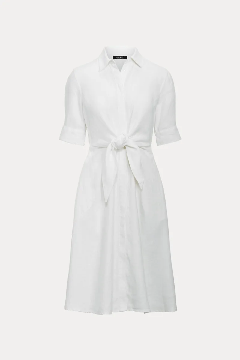 Lauren Ralph Lauren γυναικείο mini φόρεμα σεμιζιέ μονόχρωμο - 200831364001 Λευκό