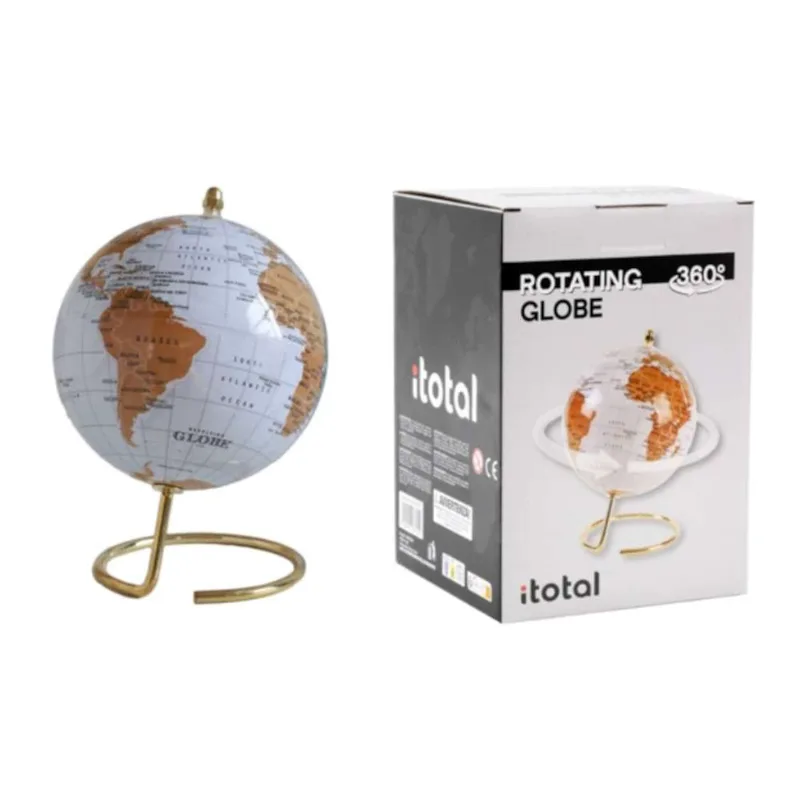 Υδρόγειος i-TOTAL CM3312E Περιστρεφόμενη Map with Base White Color 14cm