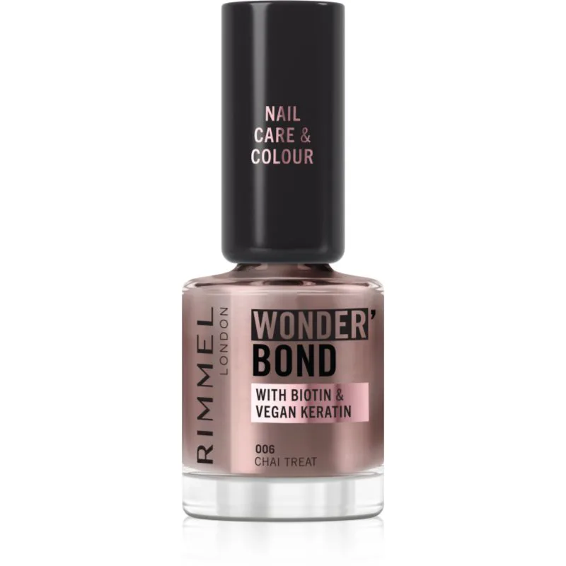 Rimmel Wonder'Bond βερνίκι νυχιών απόχρωση 006 Chai Treat 12 ml
