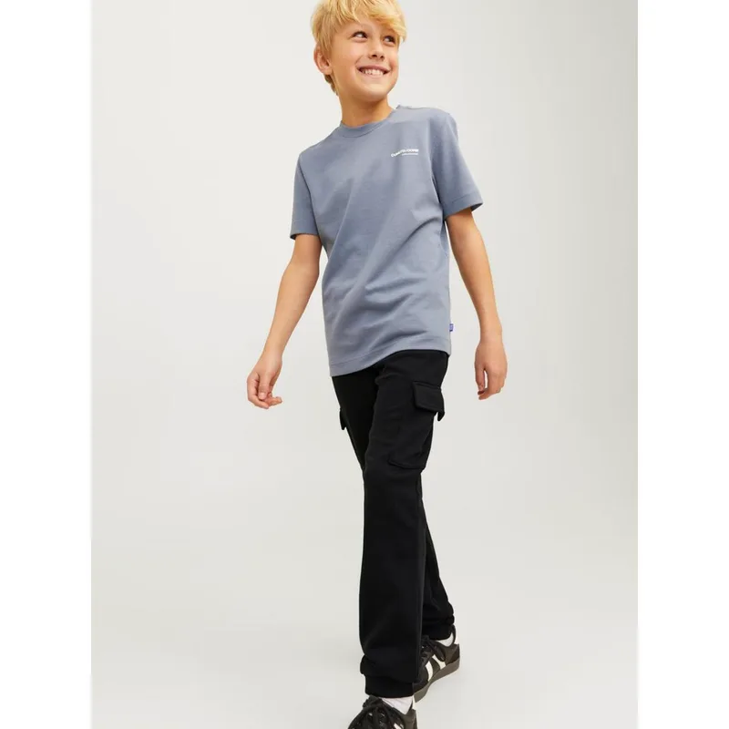 Παντελόνι φούτερ cargo αγόρι Jack & Jones-12254214-Black