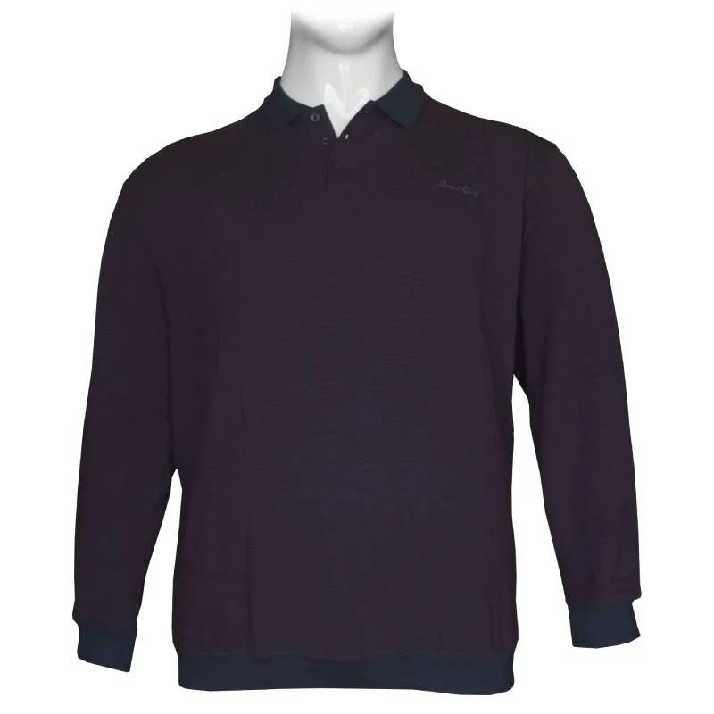 Βαμβακερή μπλούζα Polo wool feel με κέντημα στο στήθος - Twilight Purple
