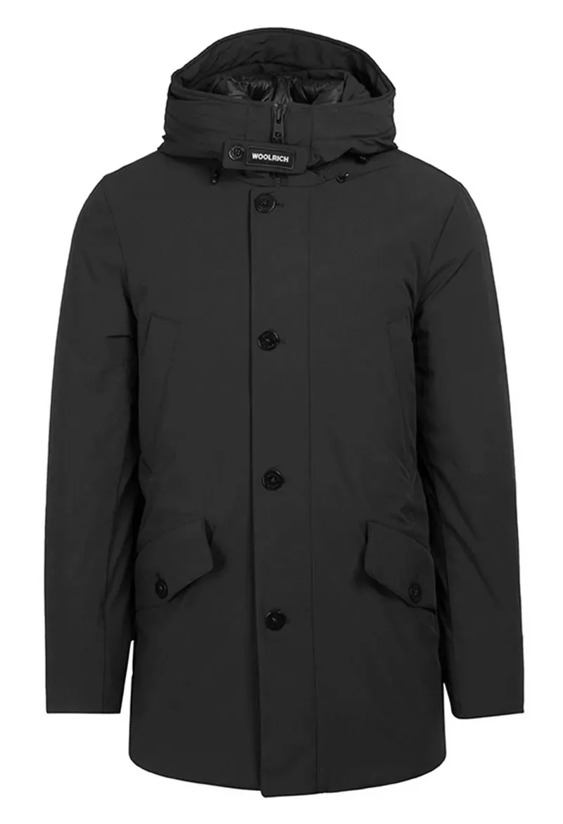 ΑΝΔΡΙΚΟ ΜΠΟΥΦΑΝ STRETCH ARCTIC PARKA WOOLRICH ΚΑΝΟΝΙΚΗ ΓΡΑΜΜΗ ΜΑΥΡΟ