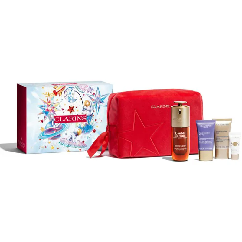 Clarins Double Serum & Nutri-Lumière Collection σετ δώρου για ώριμη επιδερμίδα προσώπου Luminosity
