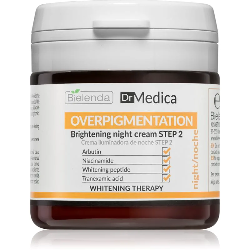 Bielenda Dr. Medica Overpigmentation λαμπρυντική κρέμα νύχτας για την υπερχρωμάτωση της επιδερμίδας 50 ml