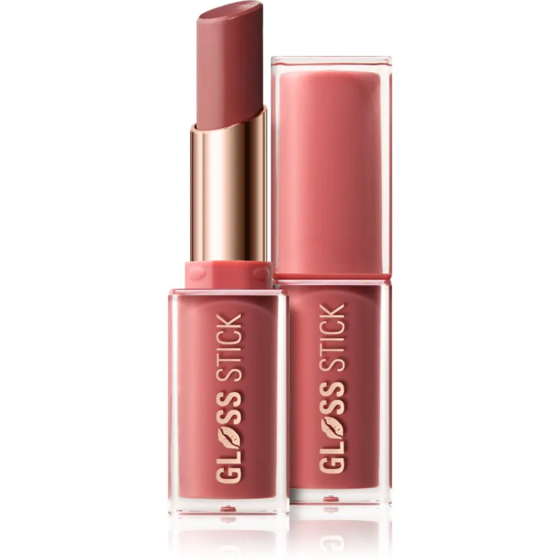 Revolution Pout Lip Gloss Stick ενυδατικό στιλπνό κραγιόν απόχρωση Creme Brulee Mauve 3 γρ
