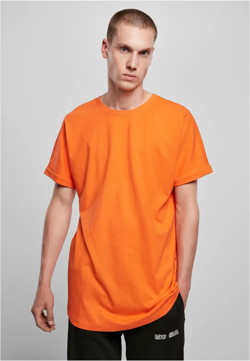 Long Shaped Turnup T-Shirt Urban Classics Tb1561 Mandarin Urban Classics Tb1561 Mandarin