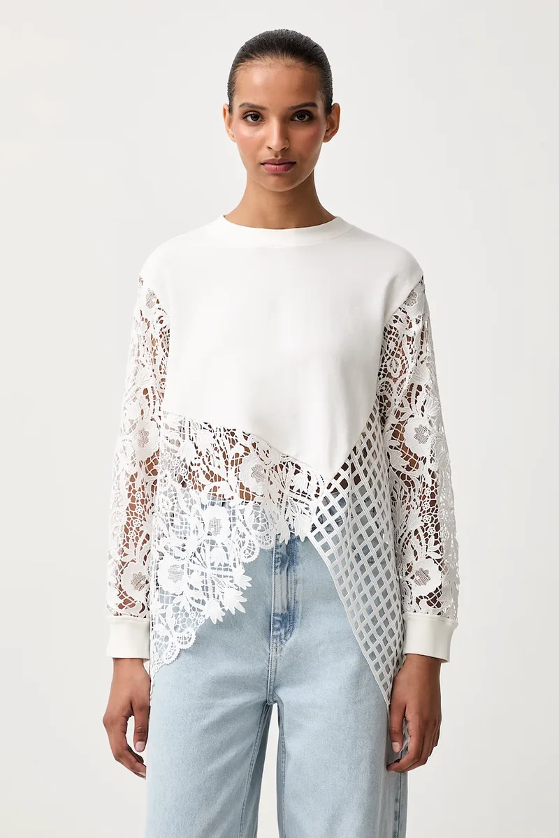 AllSaints μπλούζα γυναικεία βαμβακερή με ελαστάν MALORIE LS TOP