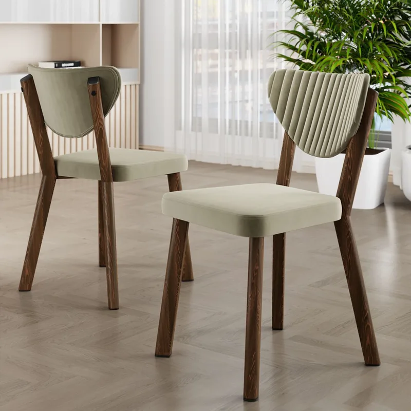 Σετ Καρέκλες (4 Τμχ) Arfe - Cream, Brown 240Chr1778 (45x86x46 cm)