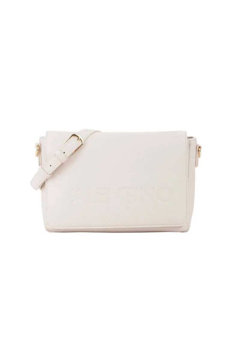 Valentino γυναικεία τσάντα crossbody με ανάγλυφο λογότυπο "Foxy Re" - 73LVBS9EO09/FOX Εκρού