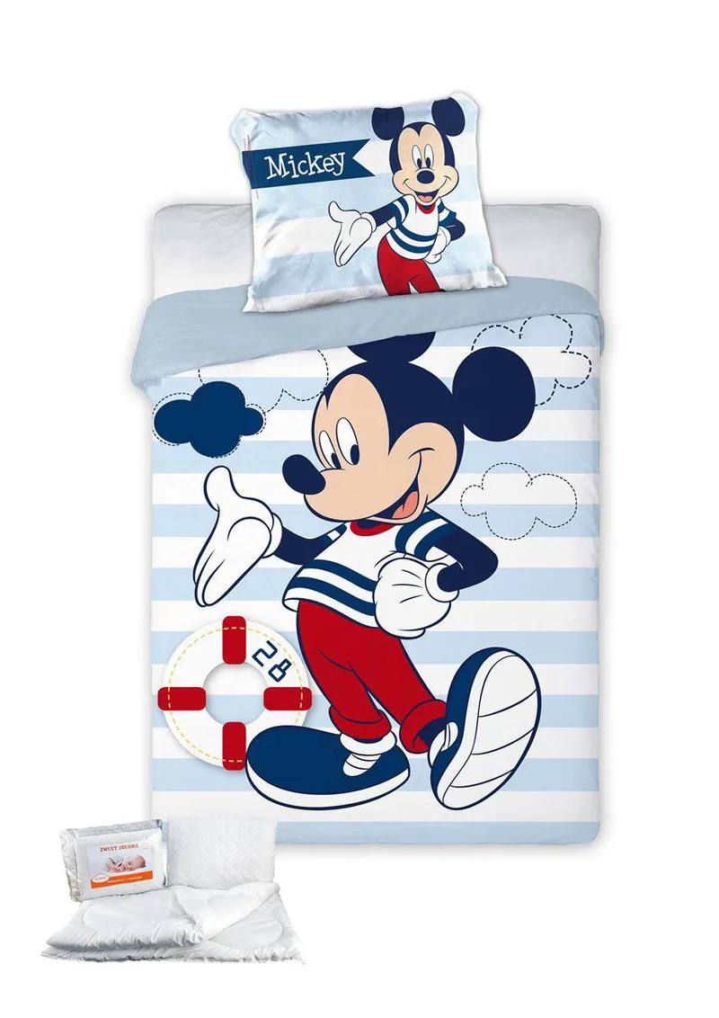 Σετ Κούνιας 4τμχ Βαμβακερό Mickey 583 Digital Print 100x135εκ. Disney DimCol (Ύφασμα: Βαμβάκι 100%, Μέγεθος: Κούνιας) - DimCol - 41160827004